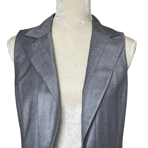 Vittadini Women’s Wool Blend Open Front Vest Sleeveless Blazer Jacket Size S - Picture 2 of 8